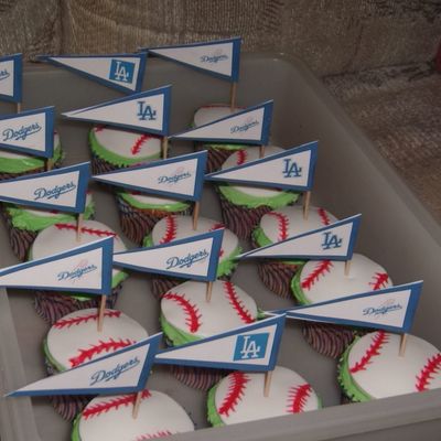Dodger Baseball Cupcakes