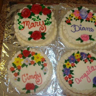 Floral Birthday Mini Cakes