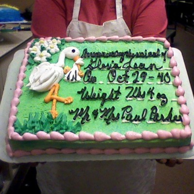 Stork Cake/birth Announcement 1940