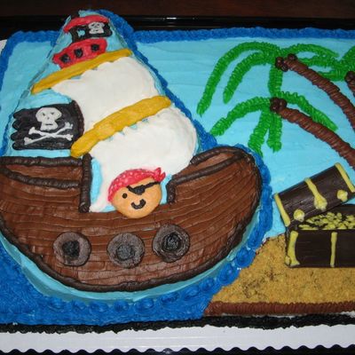 Pirate Baby Shower Cake
