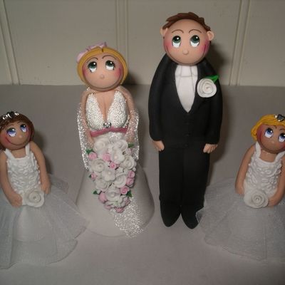 Bride + Groom + 2 Flower Girls