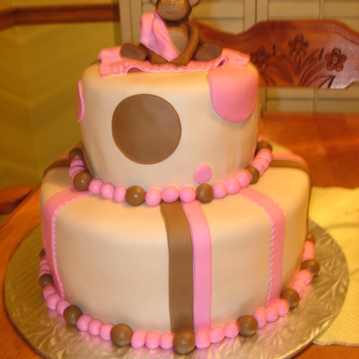 Monkey Baby Shower Cake
