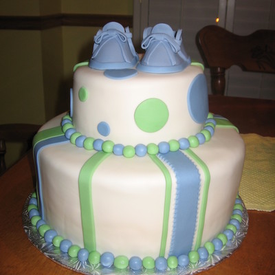 Baby Bootie Baby Shower Cake