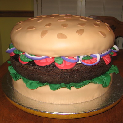 Giant Hamburger Cake