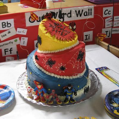 Superheroes Birthday Cake