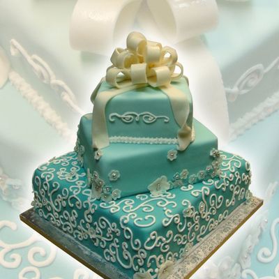 Turquoise 60Th Birthday Cake