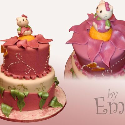 Hello Kitty Garden Cake