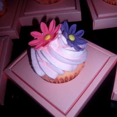 Pink Daisy Cupcakes