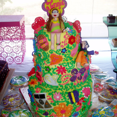 Hippie Themed Birthday Cake