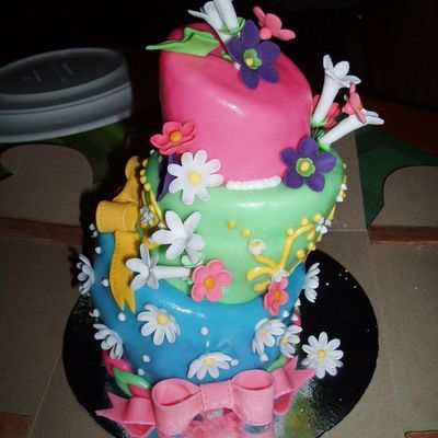 Floral Topsy Turvy Mini Cake