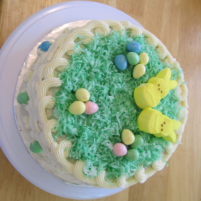 Easter Basketweave Cake