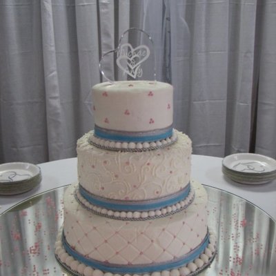 Pink/silver/blue Wedding
