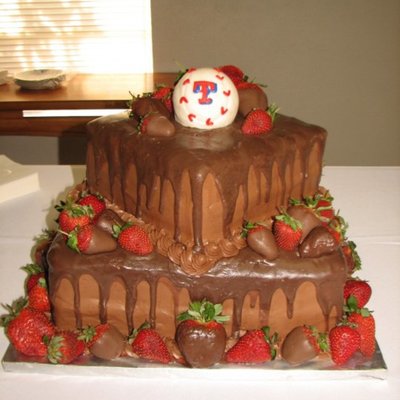 Texas Rangers Baseball Groom's Cakes