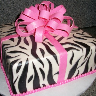 Zebra Birthday Cake