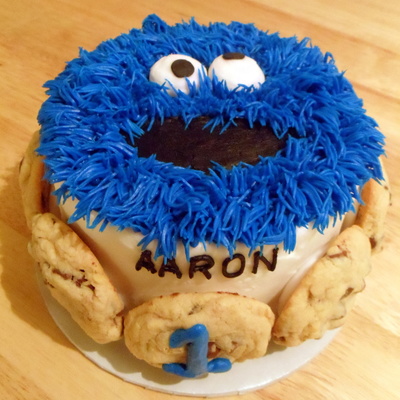 Cookie Monster Smash Cake