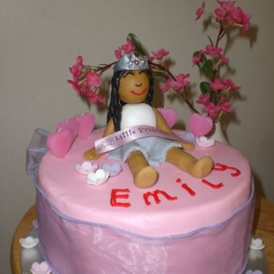 Pink Birthday Cake - 3D Girl