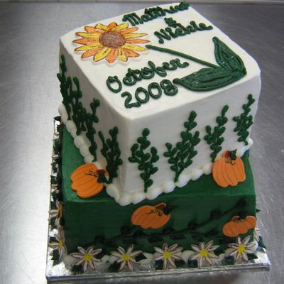 Fall Themed Engagement Cake