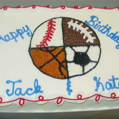 Sports Themed Birthday Cake