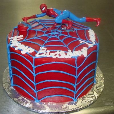 Spiderman Web Cake