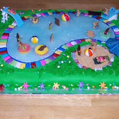 Swimming Party Cake