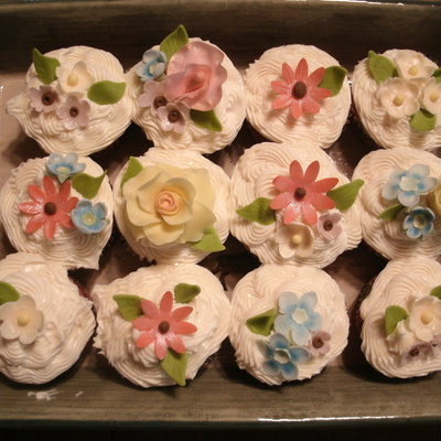Spring Flower Cupcakes