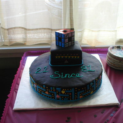 80's Theme B-Day Cake