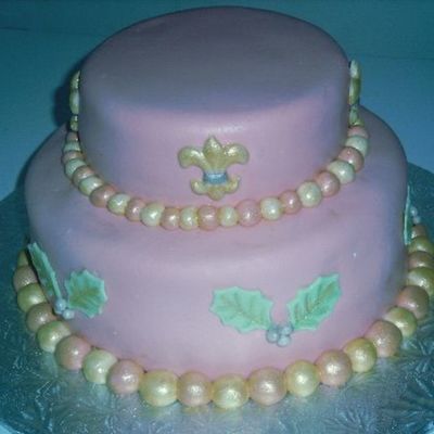 Pink Christmas Cake