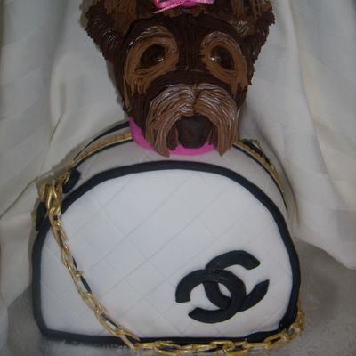 Yorkie Purse Birthday Cake