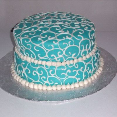 Something Blue Wedding Cake