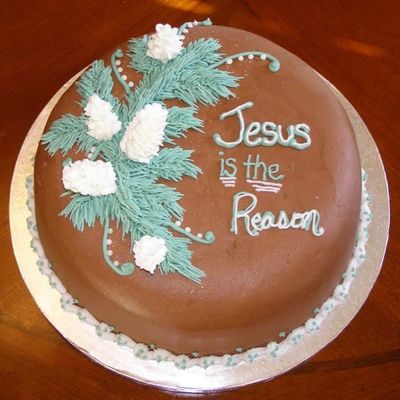 Christmas Evergreen And Pinecones