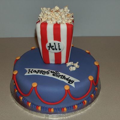 Popcorn Birthday Cake