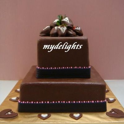 Chocolate Fondant Wedding Cake