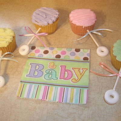 Baby Rattle Cupcakes