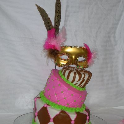 Masked Birthday Cake