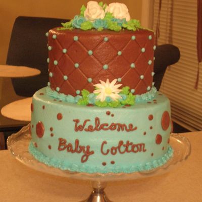 Blue Brown Baby Shower