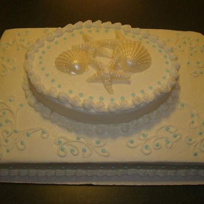 Beach Theme Bridal Shower Cake