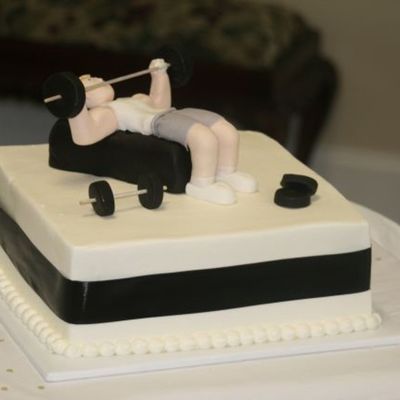 Body Builder Grooms Cake