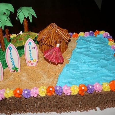 Luau Beach Cake