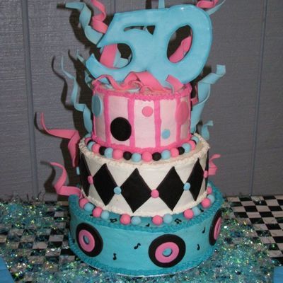50's Sock Hop Cake