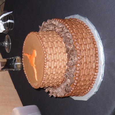Longhorn Chocolate Basketweave Groomscake