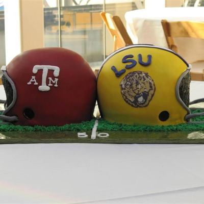 3-D Football Helmet Grooms Cake