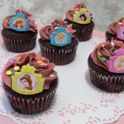 Chocolate Disney Princess Cupcakes