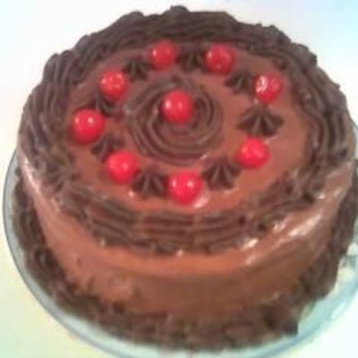 Dark Chocolate Cake With Cherry's