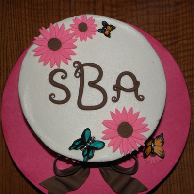 Pink Daisy Monogram