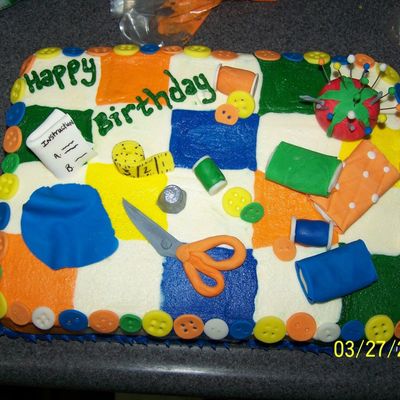 Sewing Birthday Cake
