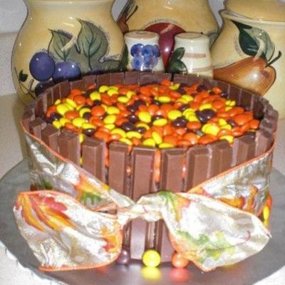 Fall Candy Barrel Cake