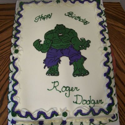 Incredible Hulk Birthday Cake