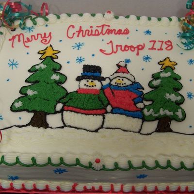 Snowman Christmas Cake