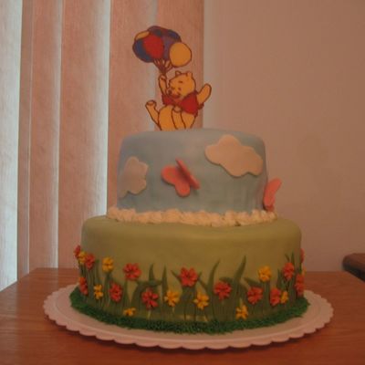 First Birthday Pooh Cake