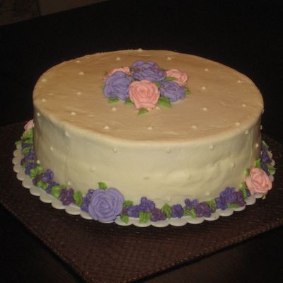 My Parent's 40Th - Wilton Quiet Violets Cake Attempt